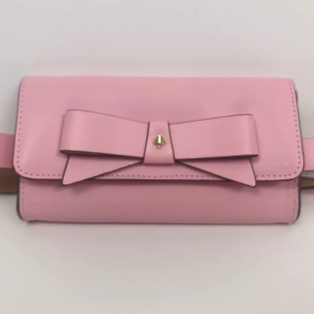 Kate Spade Pink Leather Logo Stud Belt Bag